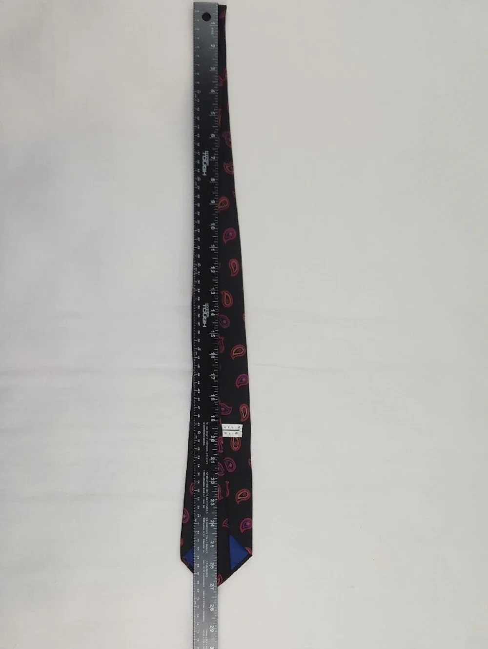Classic Black Paisley Silk Men's Tie - Pink & Purple Accents